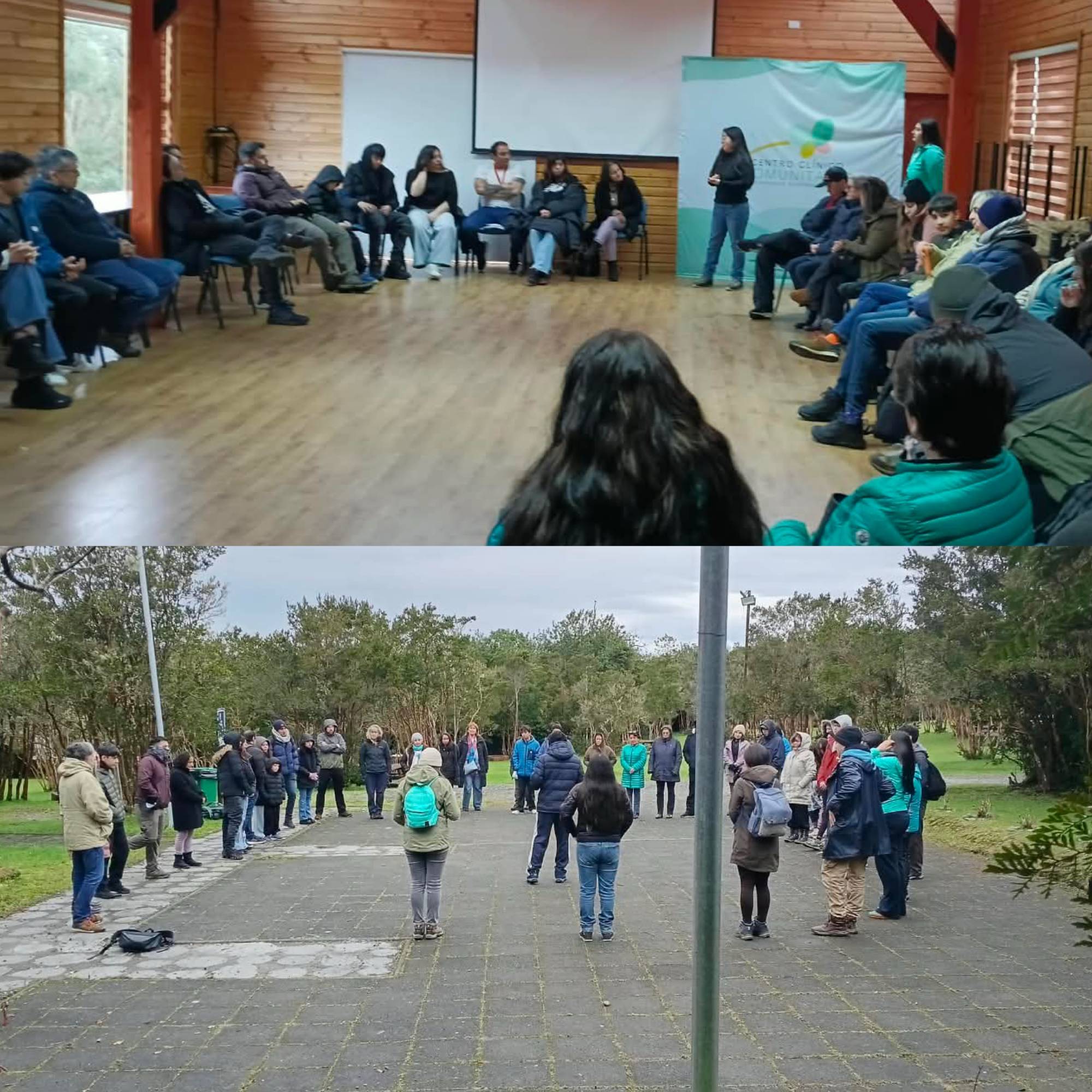 Círculo de encuentro en la sala